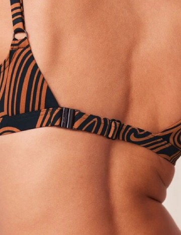 Sutien de baie Triumph, maro/negru