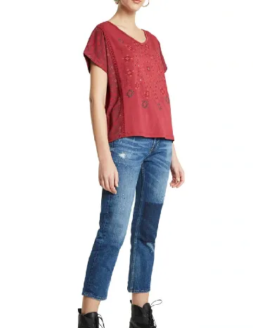 Tricou Desigual, rosu Rosu