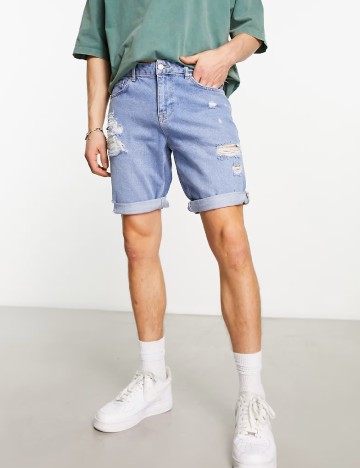 Pantaloni scurti ASOS, albastru