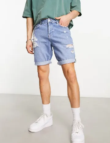 Pantaloni scurti ASOS, albastru Albastru