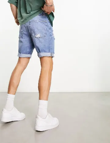 Pantaloni scurti ASOS, albastru Albastru