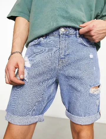 Pantaloni scurti ASOS, albastru Albastru