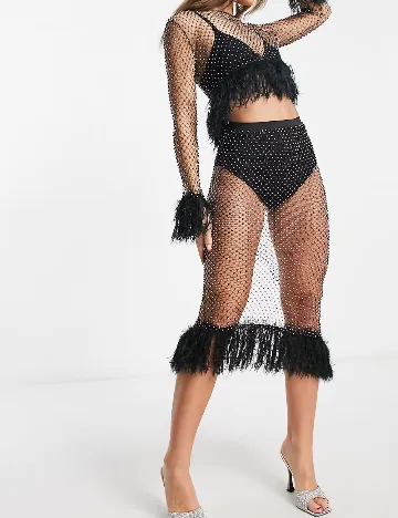 Fusta ASOS, negru Negru