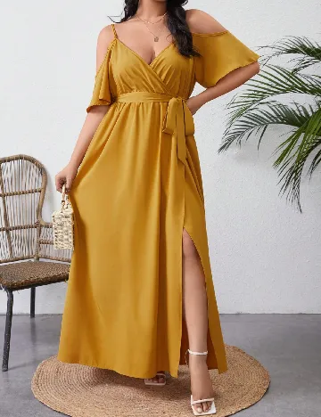 Rochie lunga SHEIN CURVE, galben Galben