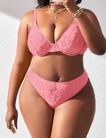 Costum de baie SHEIN CURVE, roz Roz