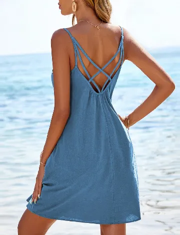 Rochie scurta SHEIN, albastru Albastru