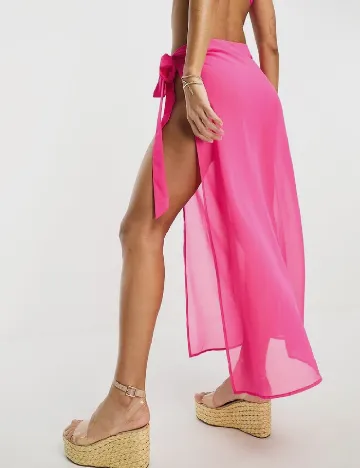 Fusta de plaja Brave Soul Plus Size, roz Roz