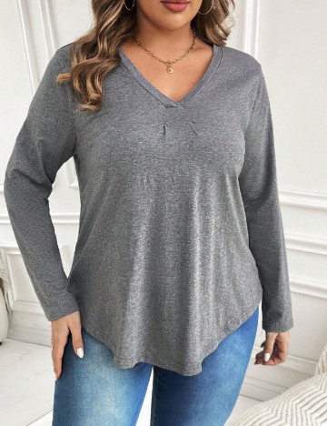 Bluza Emery Rose Curve, gri