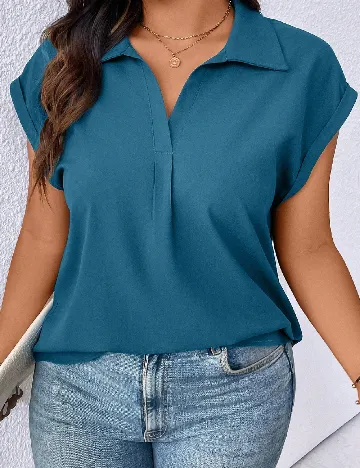 Bluza SHEIN CURVE, verde Verde