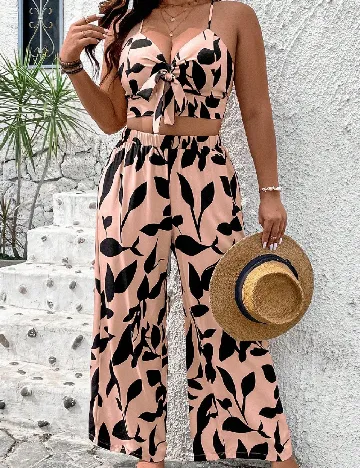 Compleu SHEIN CURVE, negru/roz Roz