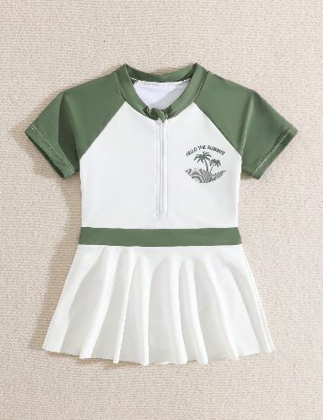 Costum de baie Shein Kids, alb