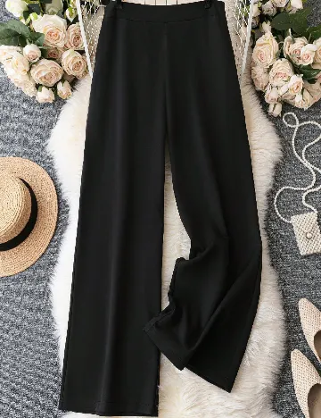 Pantaloni SHEIN CURVE, negru Negru
