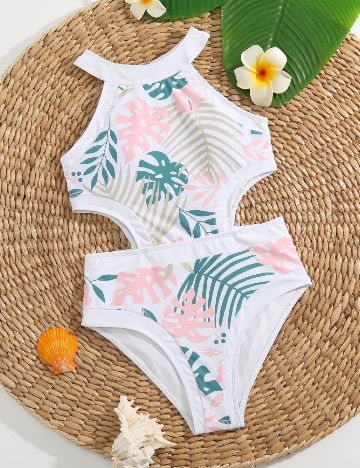 Costum de baie Shein Kids, alb