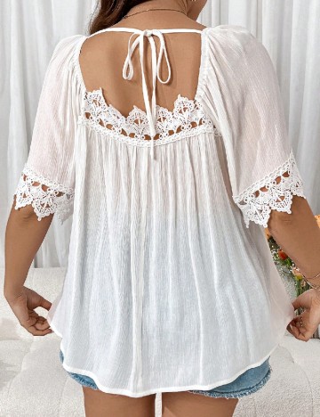 Bluza SHEIN CURVE, alb