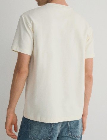 Tricou Reserved, ecru
