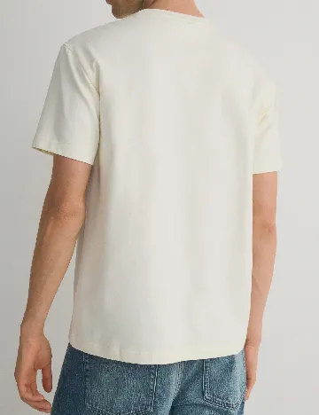 Tricou Reserved, ecru Alb