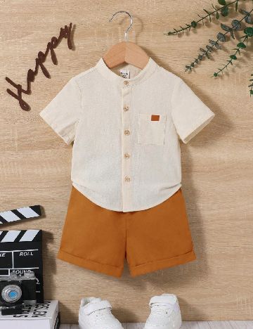 Compleu Shein Kids, crem/maro