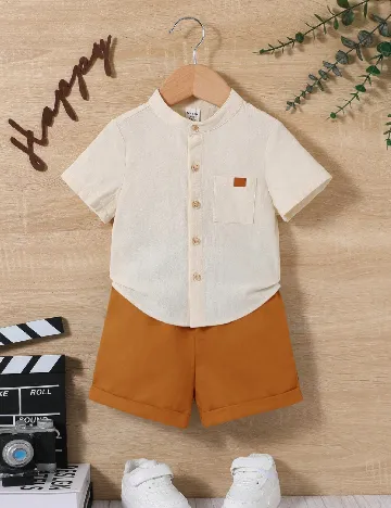 Compleu Shein Kids, crem/maro Maro