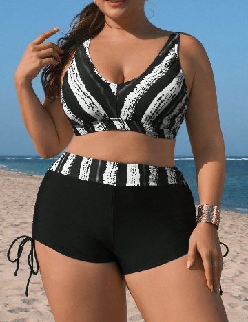 Costum de baie SHEIN CURVE, negru