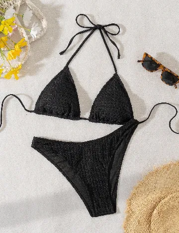 Costum de baie SHEIN, negru Negru