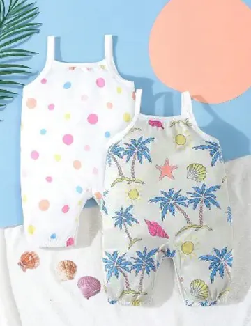 Set salopete 2 bucati Shein Kids, mix culori Mix culori
