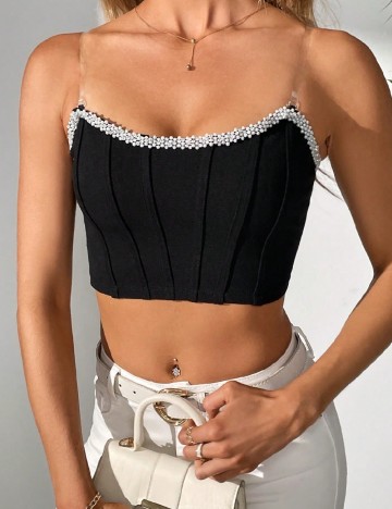 Top SHEIN, negru