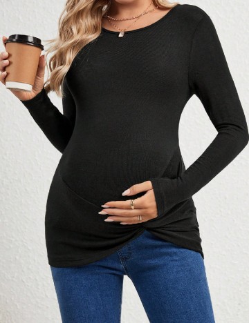 Bluza SHEIN Maternity, negru