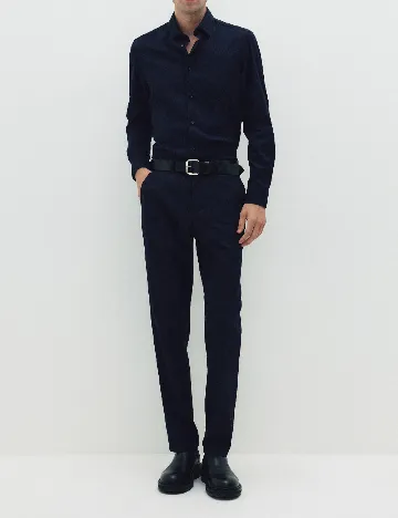 Camasa Reserved, bleumarin