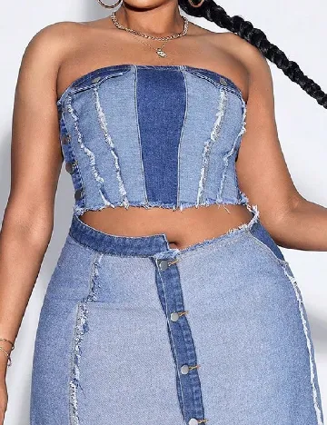 Top SHEIN CURVE, albastru Albastru