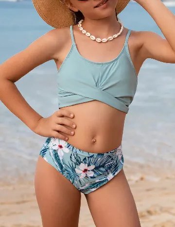Costum de baie Shein Kids, turcoaz