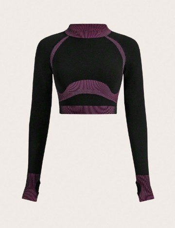Top SHEIN, negru/roz