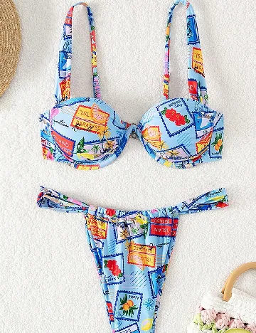 Costum de baie SHEIN, albastru