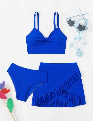 Costum de baie Shein Kids, albastru