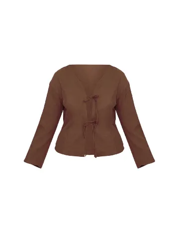 Bluza PRETTYLITTLETHING Plus Size, maro