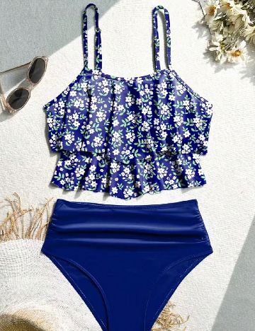 Costum de baie SHEIN, albastru
