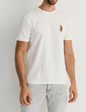 Tricou Reserved, ecru