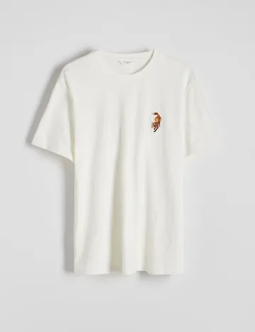 Tricou Reserved, ecru