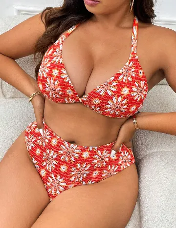 Costum de baie SHEIN CURVE, rosu