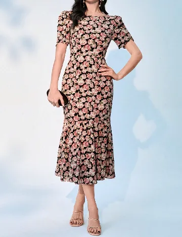 Rochie medie SHEIN, floral print