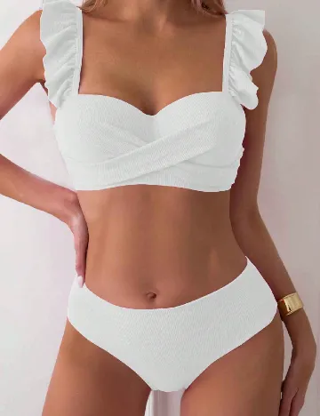 Costum de baie SHEIN, alb