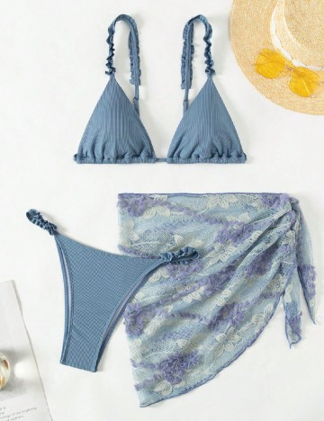 Costum de baie SHEIN, albastru
