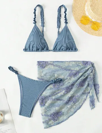 Costum de baie SHEIN, albastru