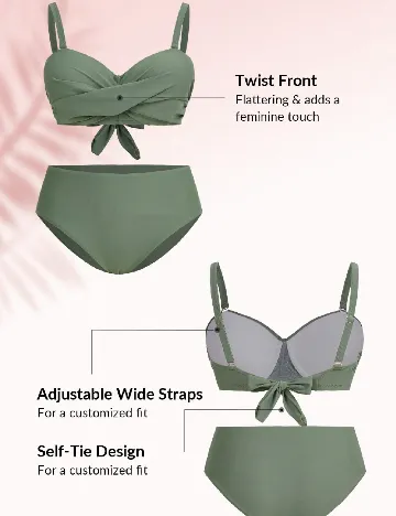 Costum de baie SHEIN, verde