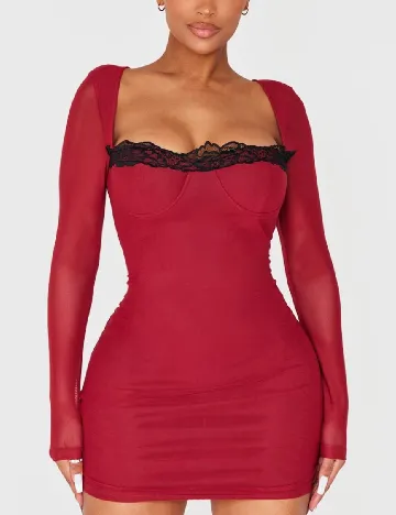 Rochie scurta PRETTYLITTLETHING, rosu