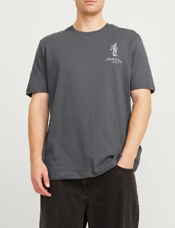 Tricou Jack&Jones Plus Size Men, gri