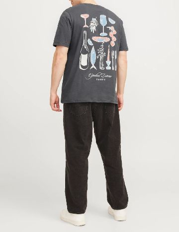 Tricou Jack&Jones Plus Size Men, gri