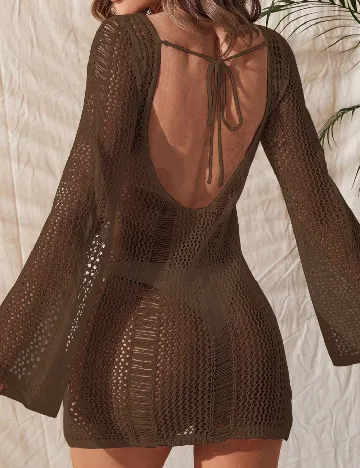 Rochie de plaja SHEIN, maro