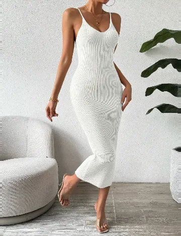 Rochie medie SHEIN, alb