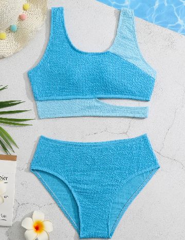 Costum de baie Shein Kids, albastru