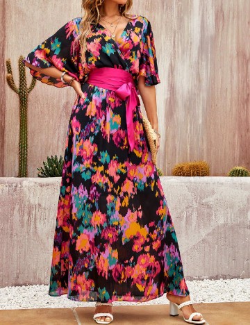 Rochie lunga Anany, mix culori